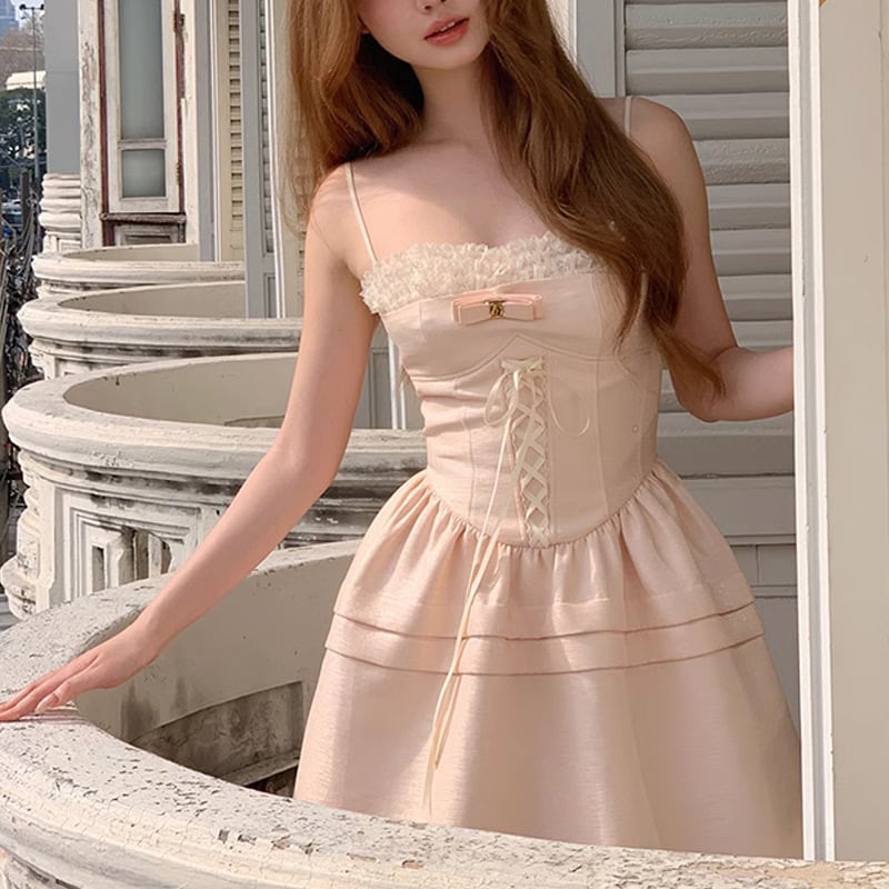 【dress】キャミレースワンピース　M24187