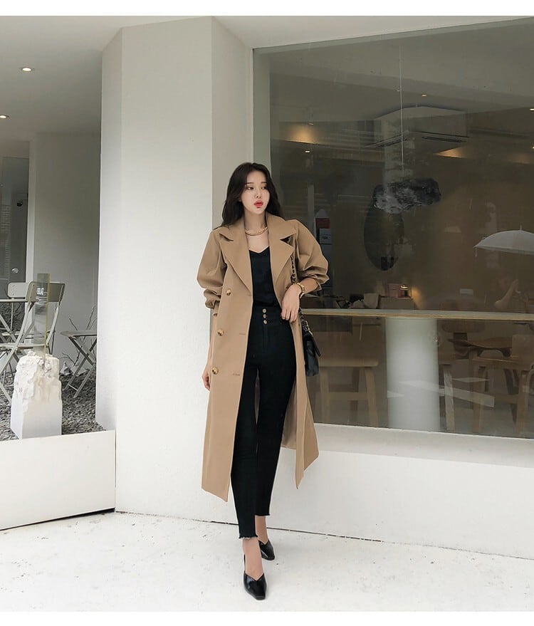 【outer】Vネックトレンチコート　M27445