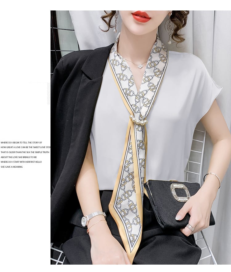 【tops】エレガント フランス風 上品なシルエットスウィートノースリーブシフォンシャツ G6716