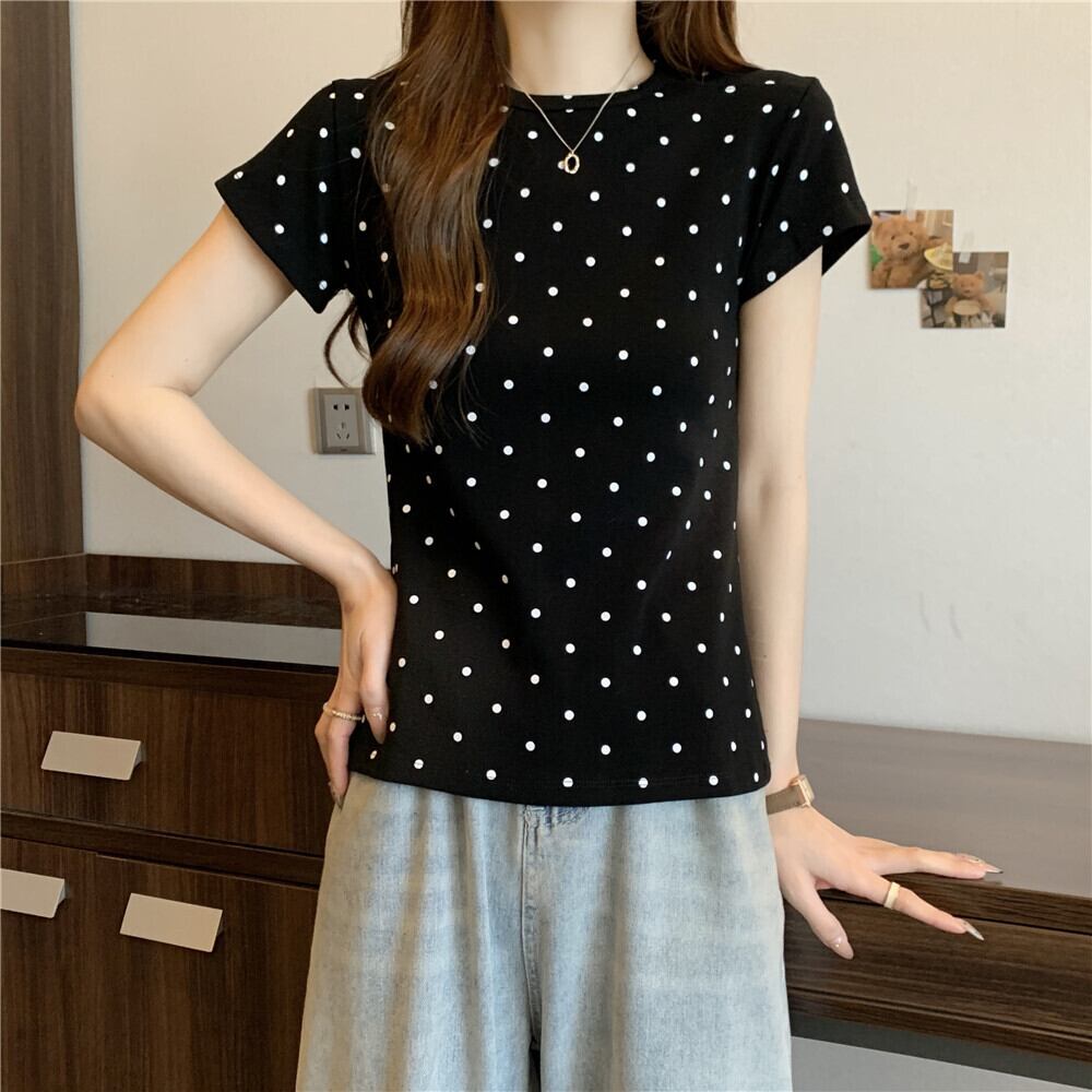 【tops】ドット柄TシャツG20723