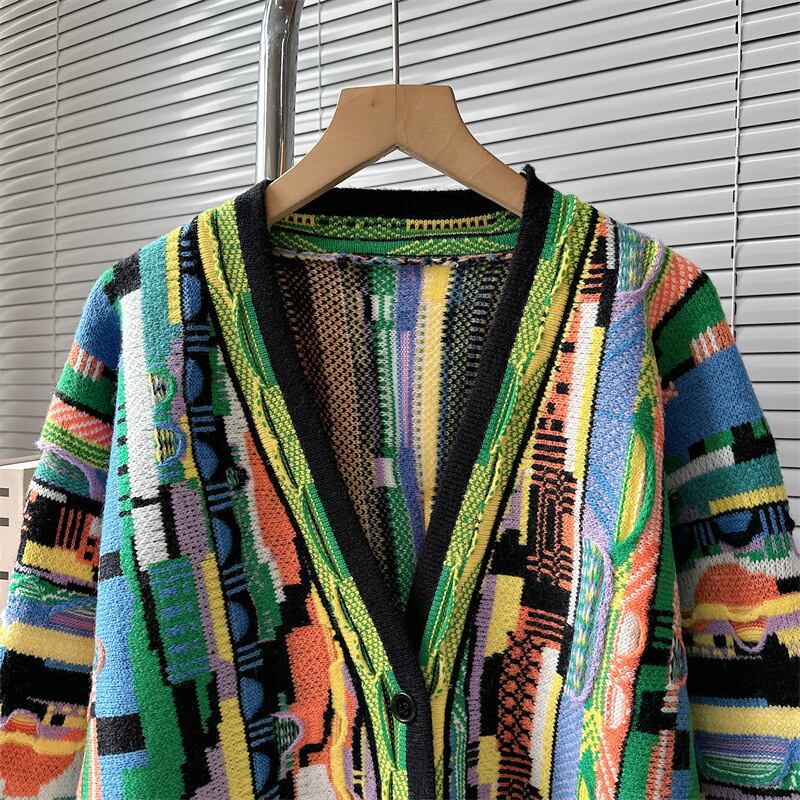 【outer】Vネックニットカーデ　M18427