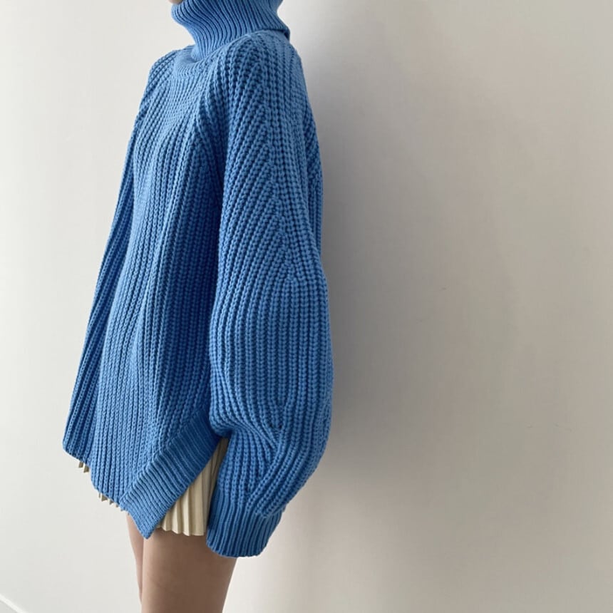 【tops】ハイネックニットセーター　M27577
