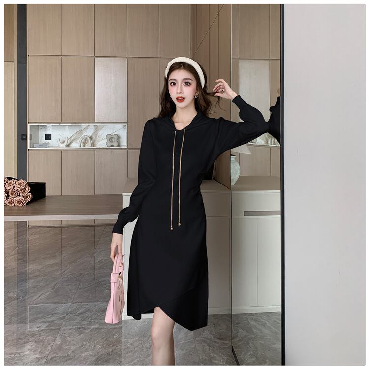 【dress】フード付きニットワンピース　M18536