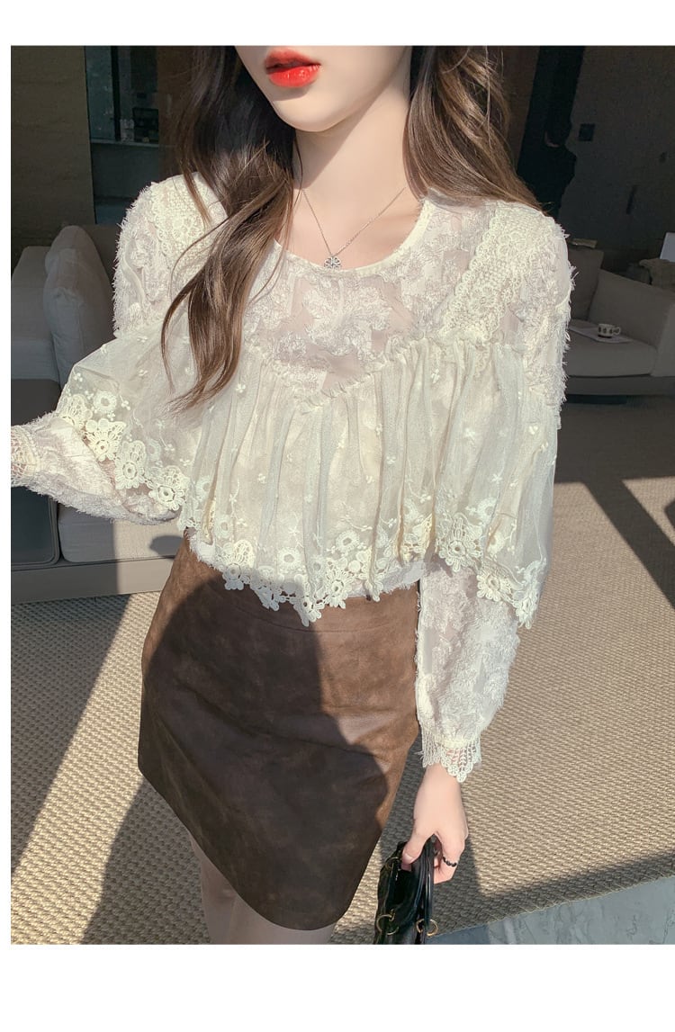 【tops】レースブラウス　M25164