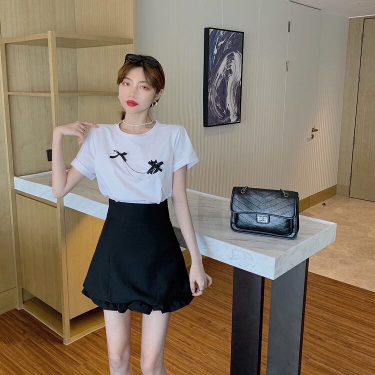 【bottoms】夏INS風Aライン合わせやすいボディラインショート丈スカートF0269