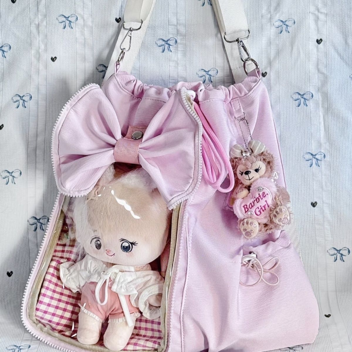 【GOODS】痛バック 20cm人形 収納 絞りデザイン リュックサック Ｑ2253