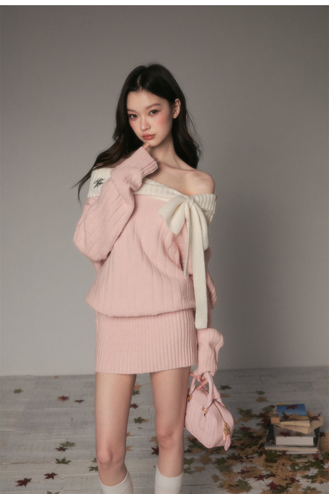 【dress】オフショルリボンミニワンピース　N3482