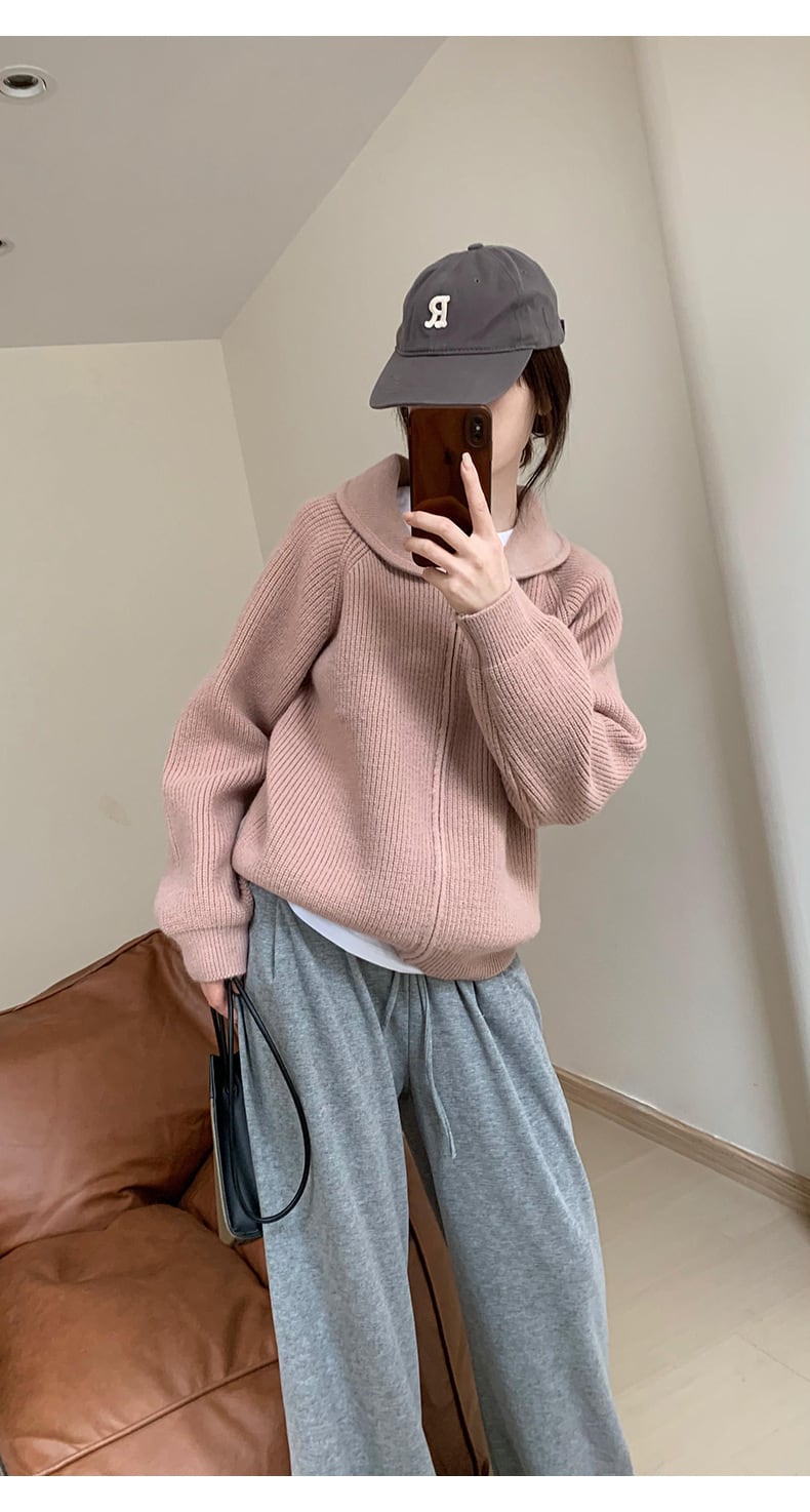 【outer】ファスナーニットカーデ　M27230