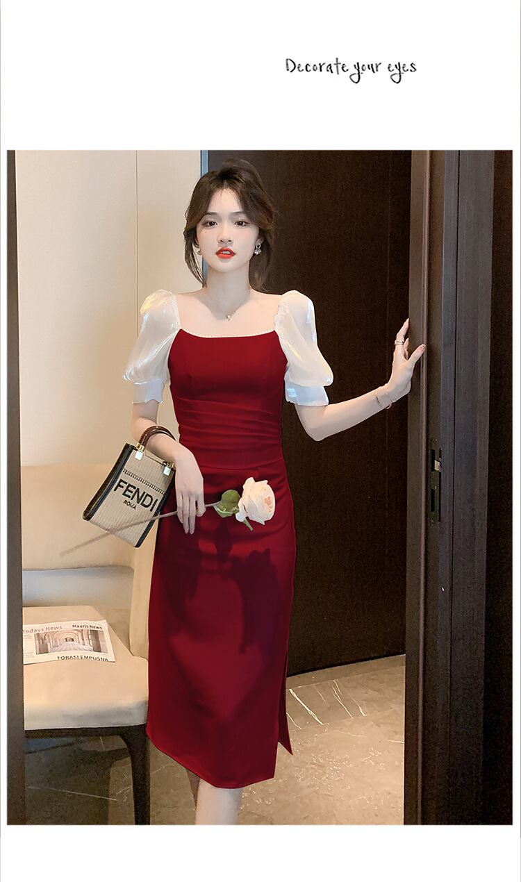 【dress】パフスリーブワンピース G20628