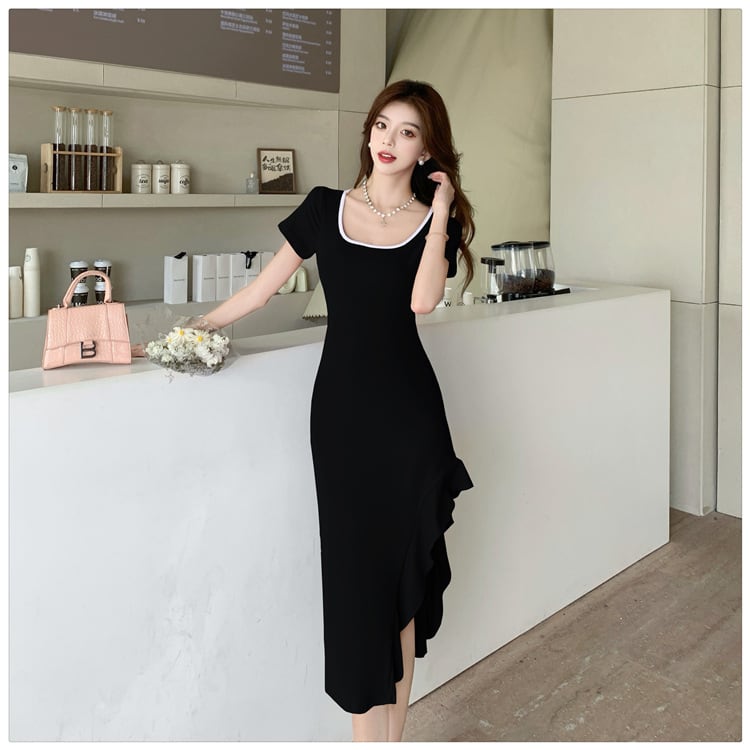 【dress】スリットワンピース　M25117