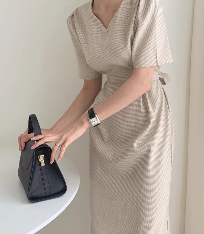 【dress】半袖ゆったりワンピースF7472