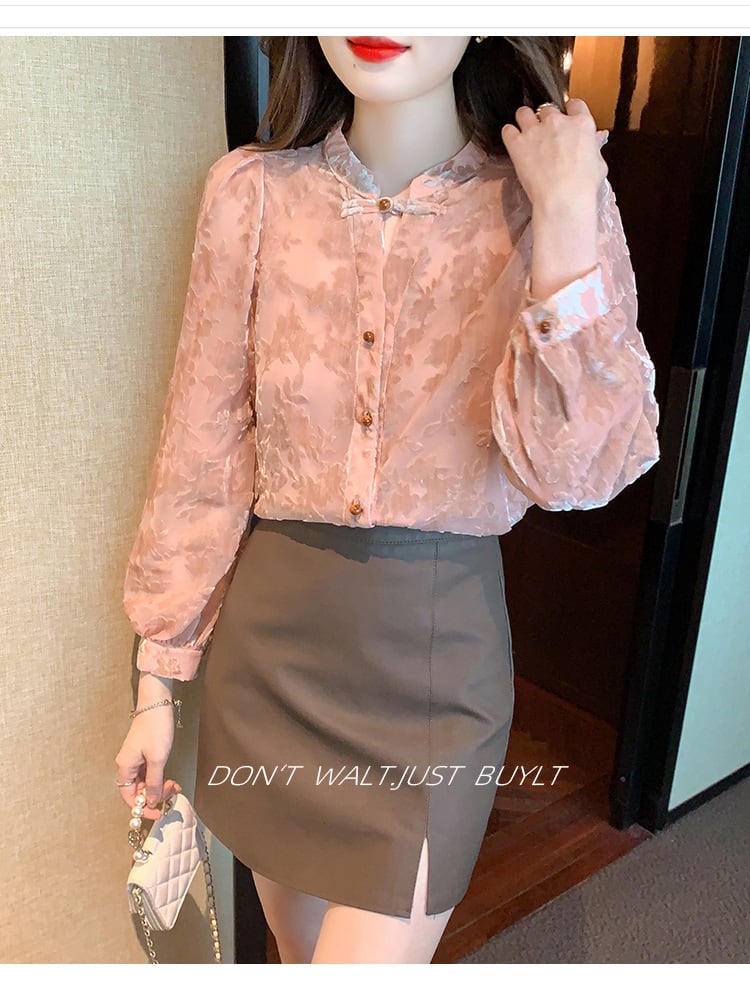 【tops】シャツブラウス　M29450