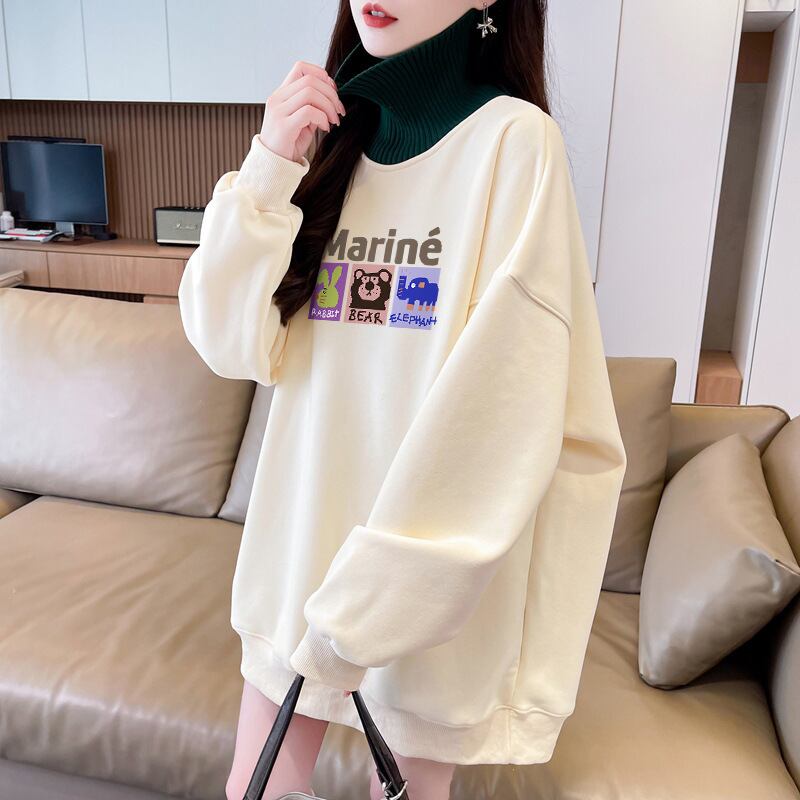 【tops】裹起毛切り替えプルオーバー　M28732