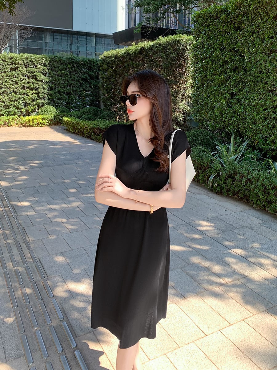 【dress】薄手ニットワンピース　M29750