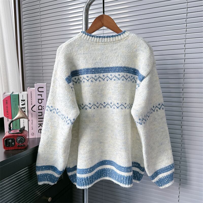 【tops】刺繍ニットセーター　M27374
