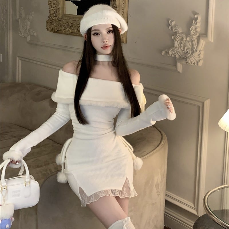 【dress】オフショルダーワンピース　M28460