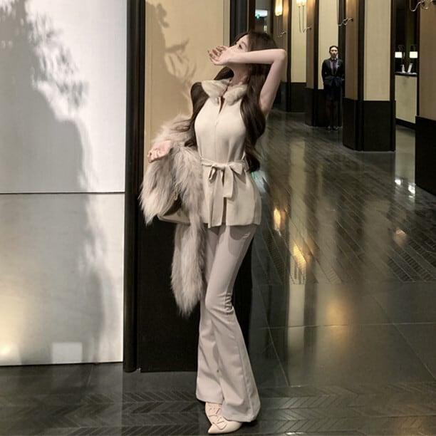【outer】ファーニットベスト　M28523