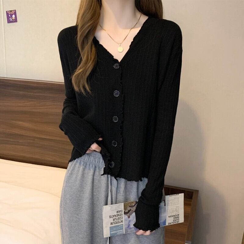 【outer】Vネックニットカーデ　M18883
