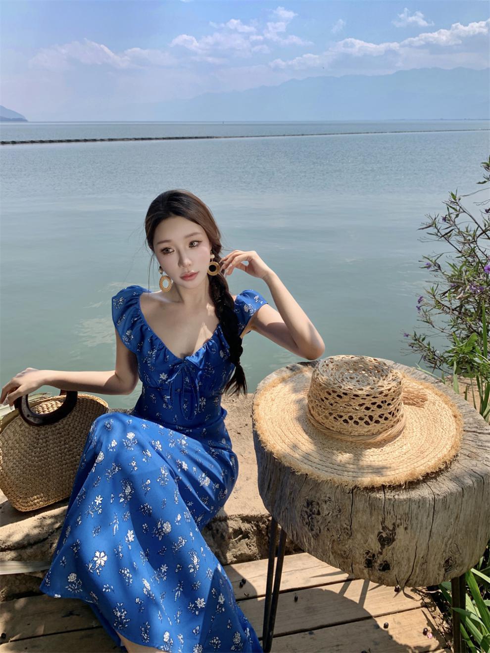 【dress】花柄フリルワンピース　M24068