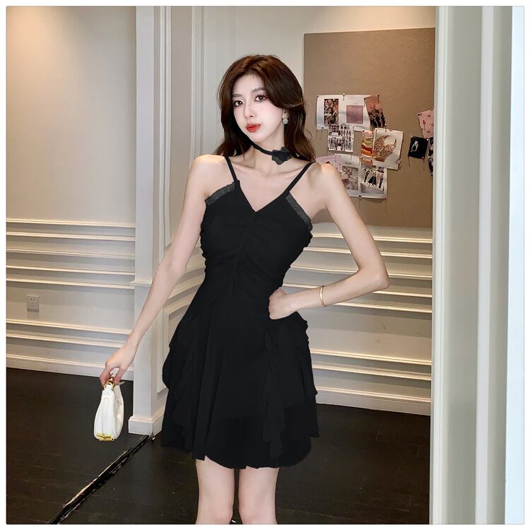 【dress】ホルターネックフリルワンピース　M30173