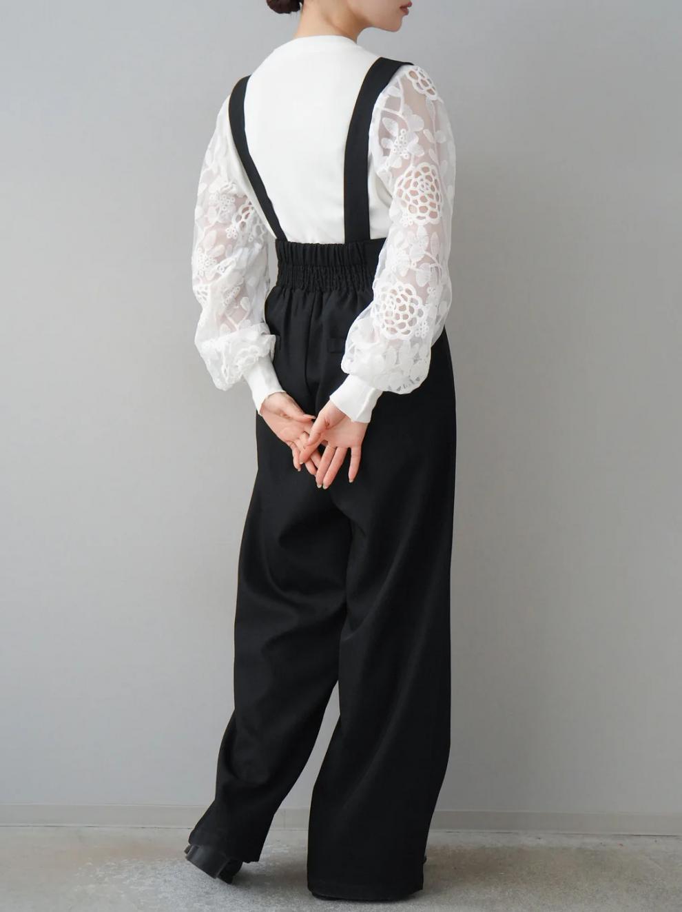 【tops】レース切り替えトップス　M29484