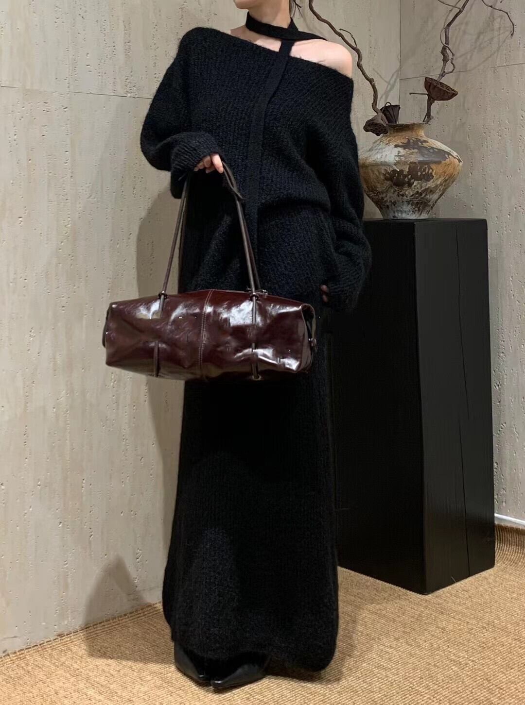 【set】チョーカー付ニットトップス×ロングスカートセット　N2774