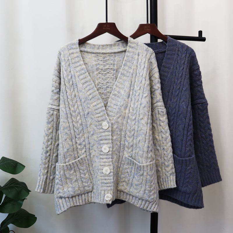 【outer】Vネックニットカーデ　M25702