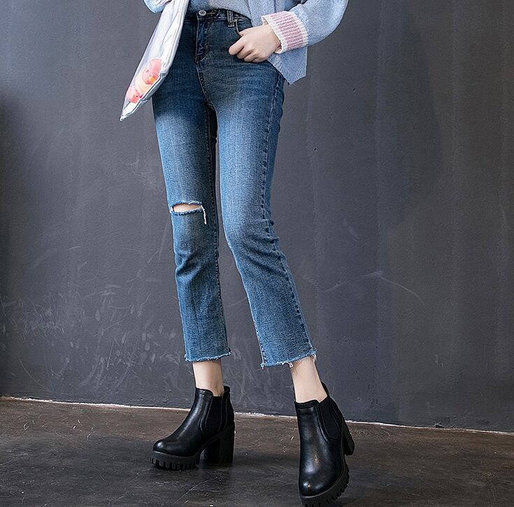 【shoes】チャンキーヒールブーツF0953