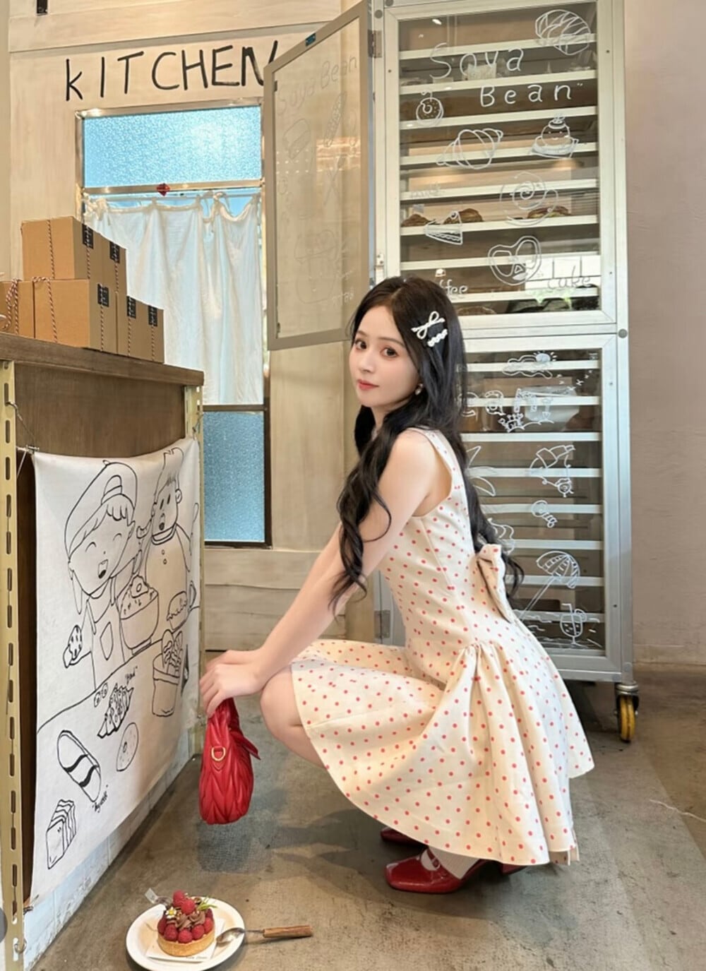【dress】バックリボンミニワンピース　K0548