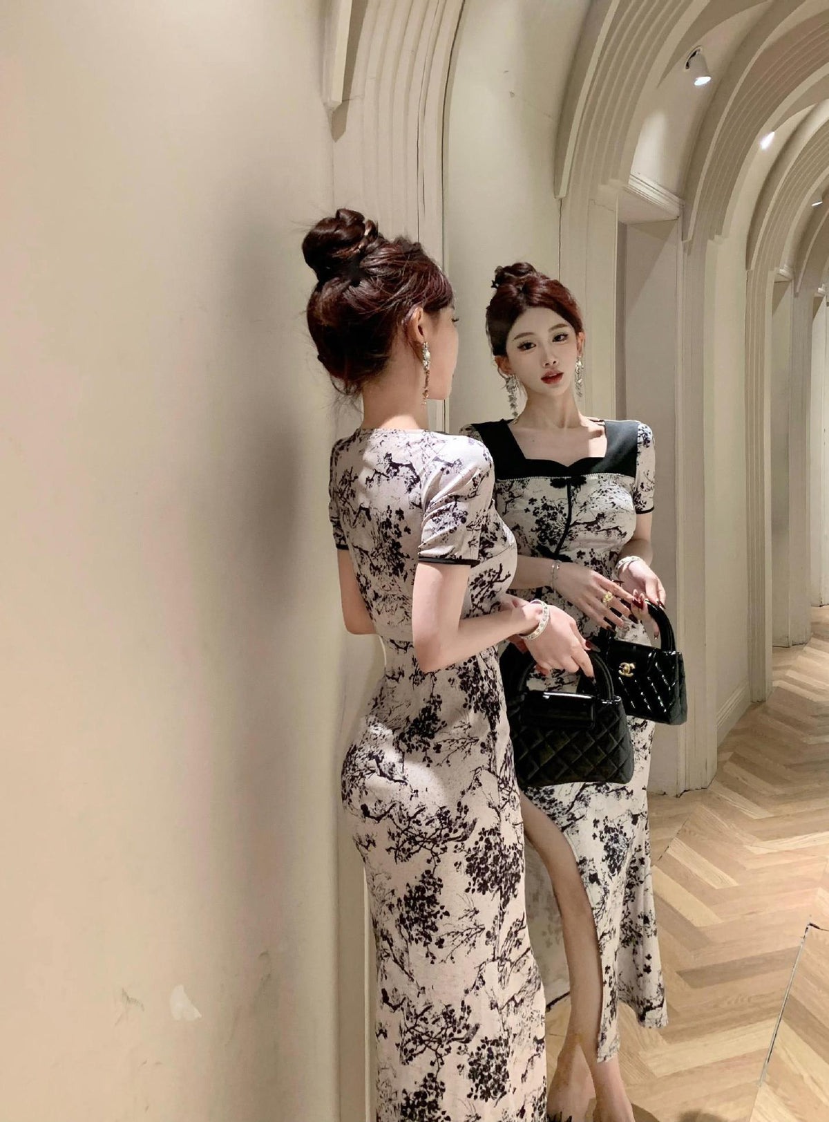 【dress】プリントワンピース　M25247