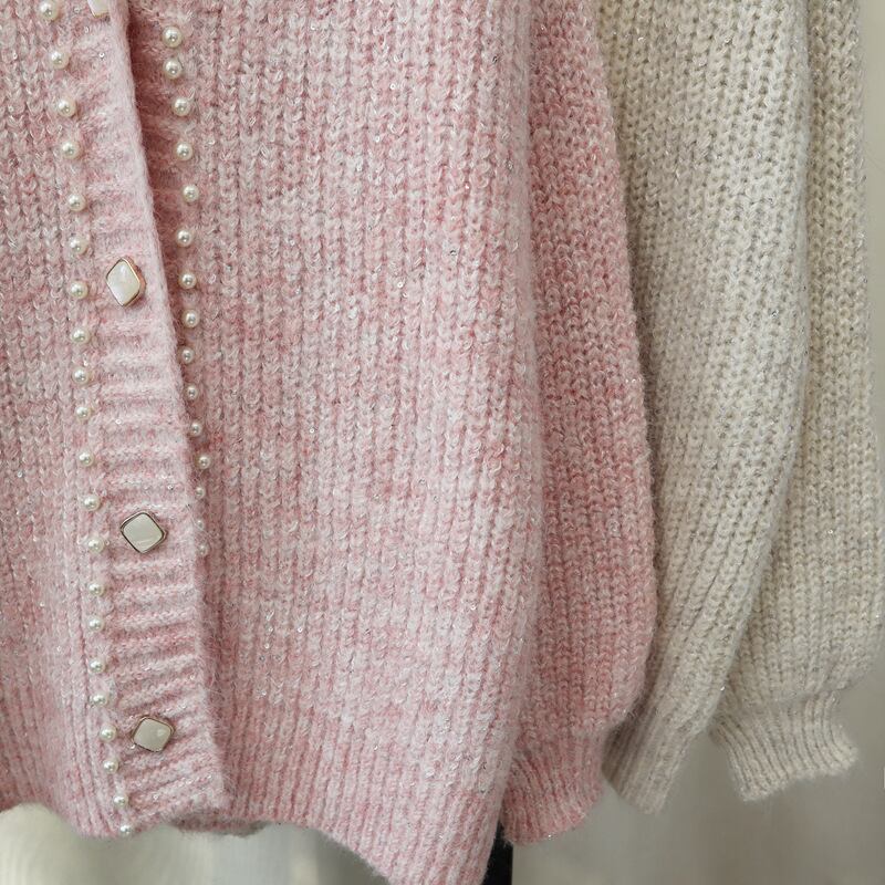 【outer】パールニットカーデ　M28552