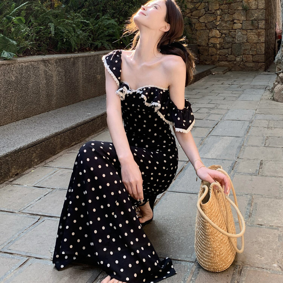 【dress】ドット柄デートワンピース　M30169