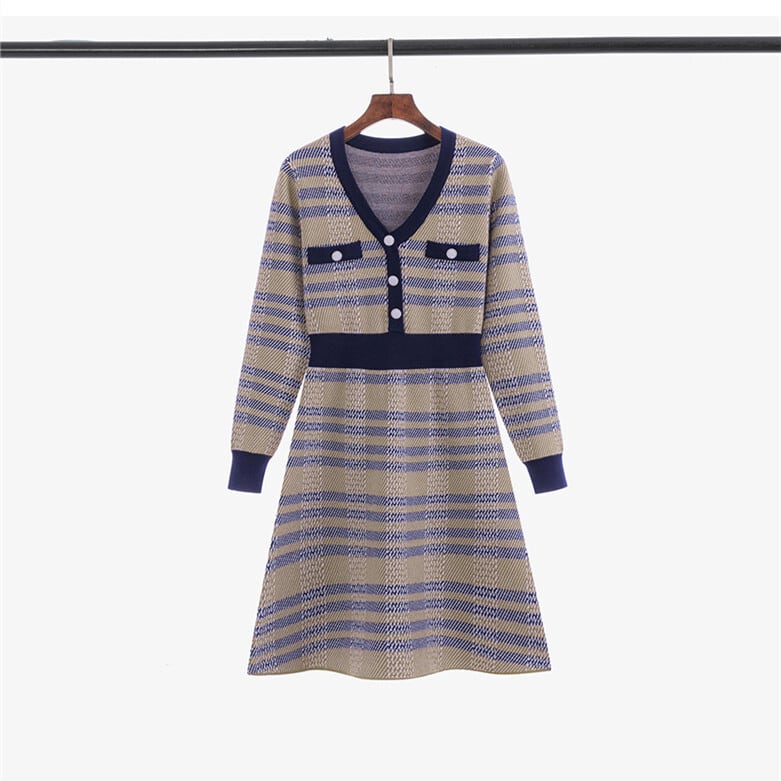 【dress】Vネックワンピース　M25463