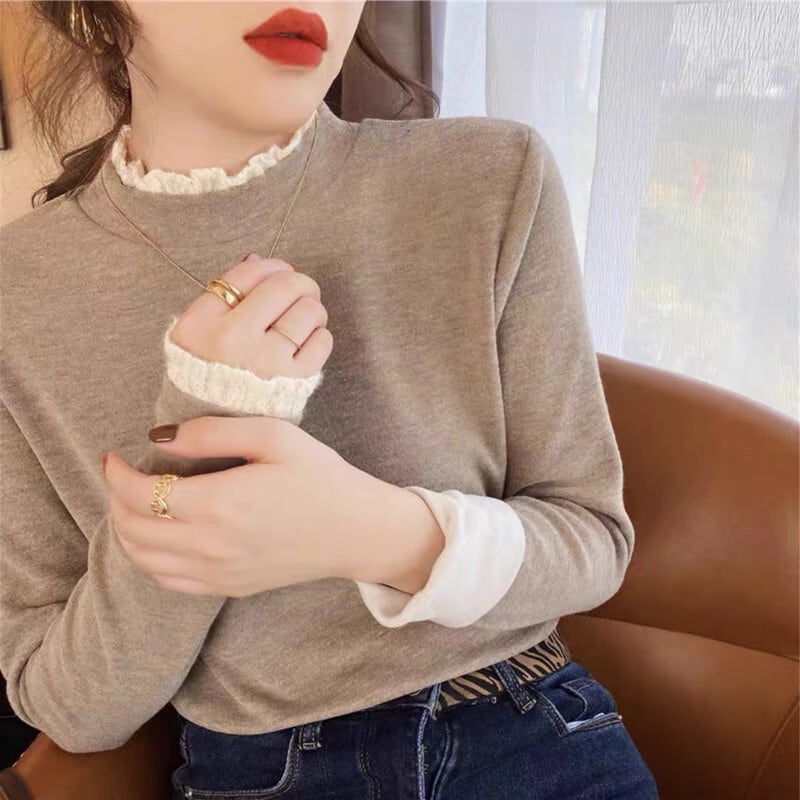 【tops】レース長袖トップス　M26438