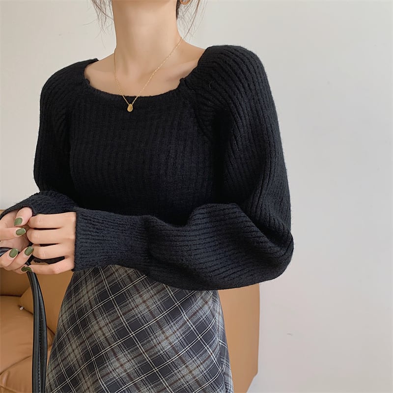 【tops】ニットトップス　M27328