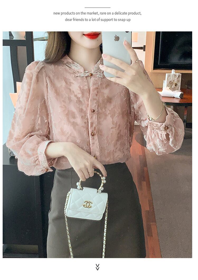 【tops】シャツブラウス　M29450
