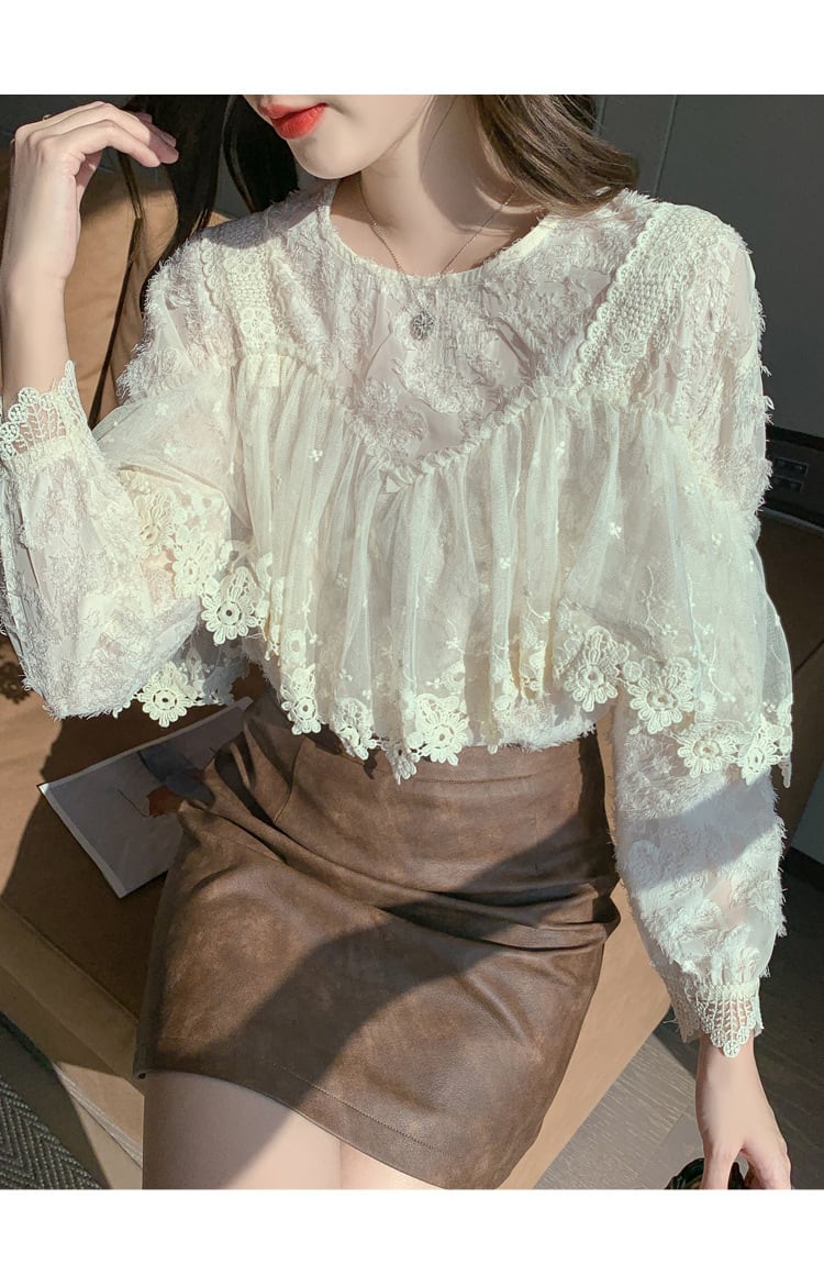 【tops】レースブラウス　M25164