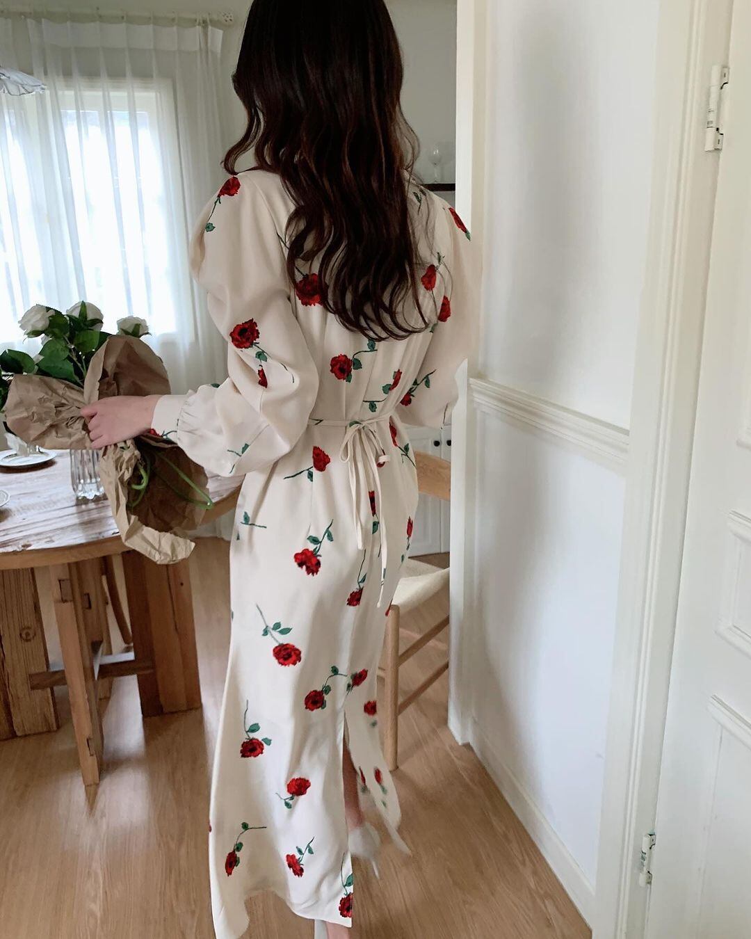 【dress】Vネックワンピース　M27092