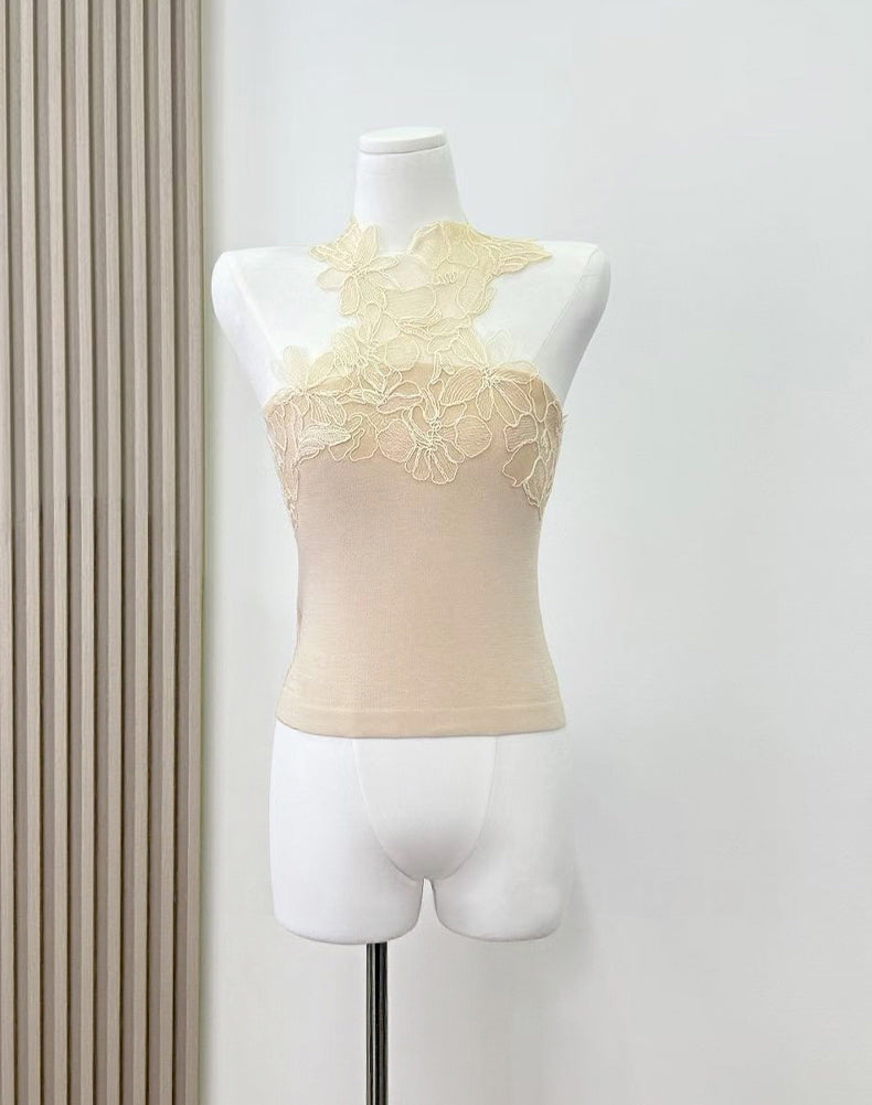 【tops】レースドッキングベスト Q8934