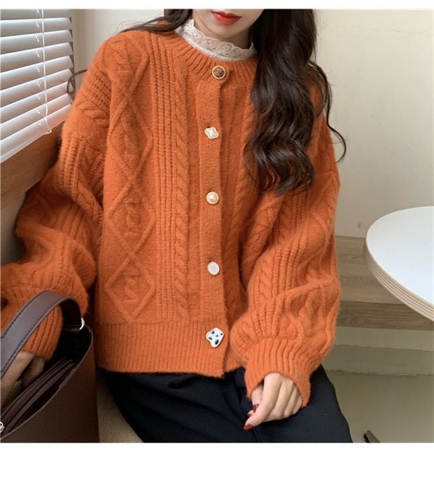 【outer】クルーネックニットカーデ　M27251