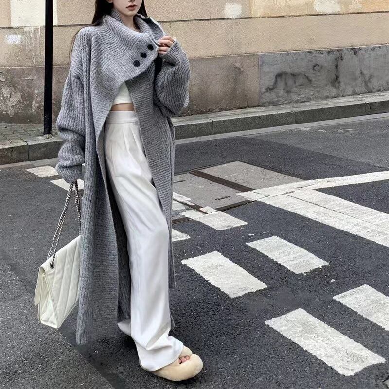 【outer】ロング丈ニットカーデ　M27398