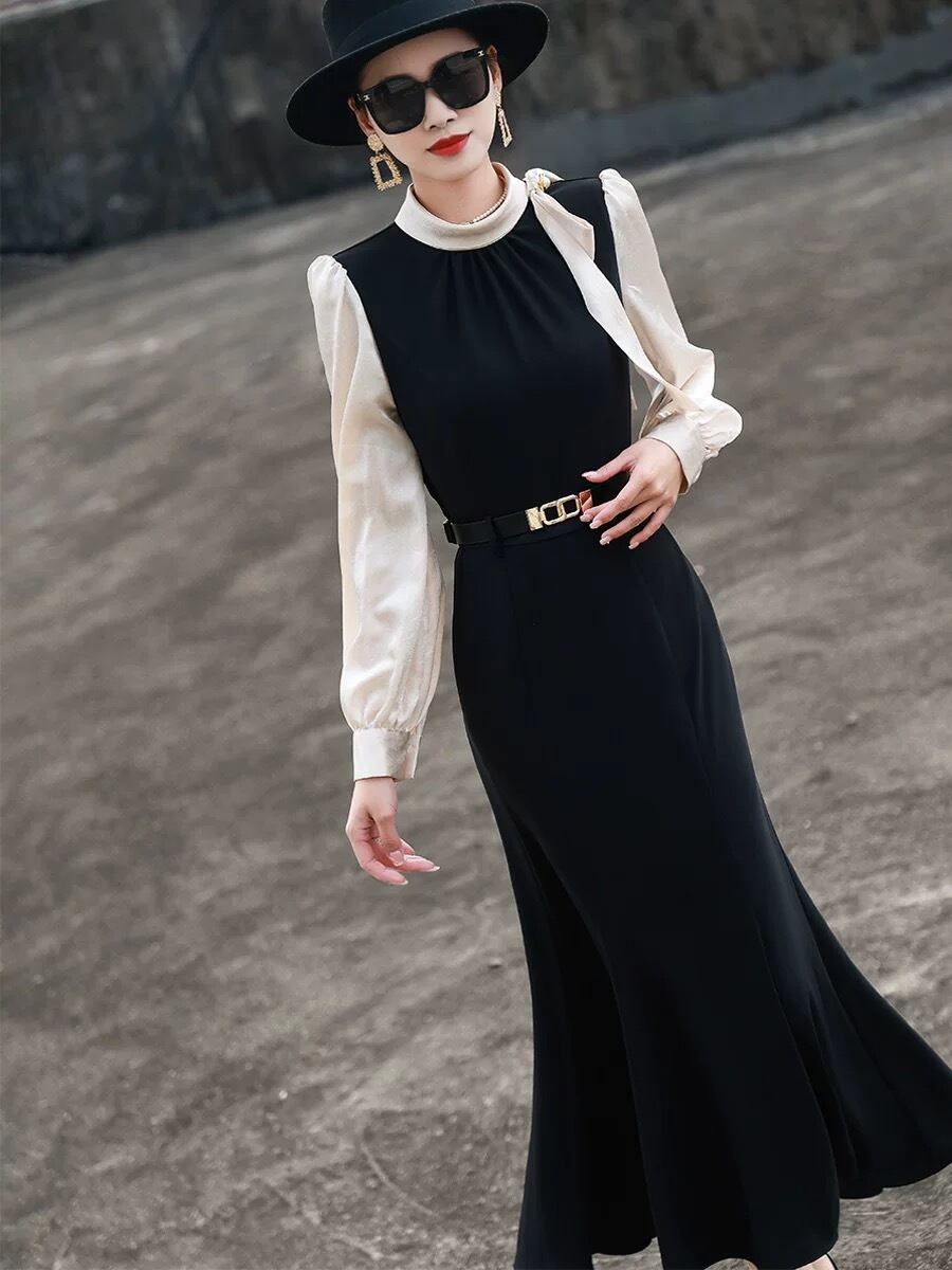 【dress】ドッキングマーメイドデートワンピース　N2955