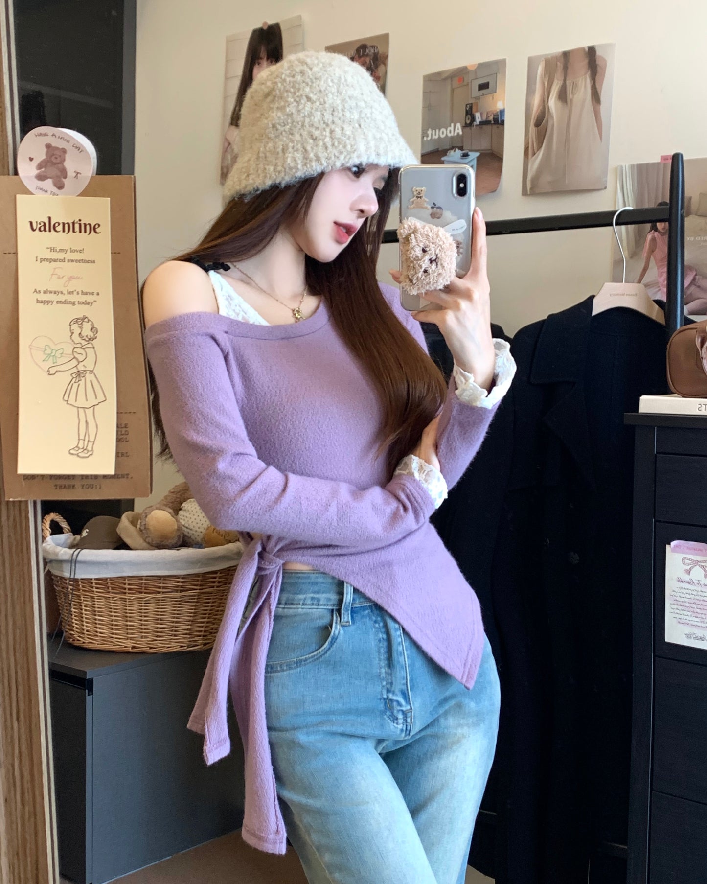 【tops】レース切り替えTシャツG24298