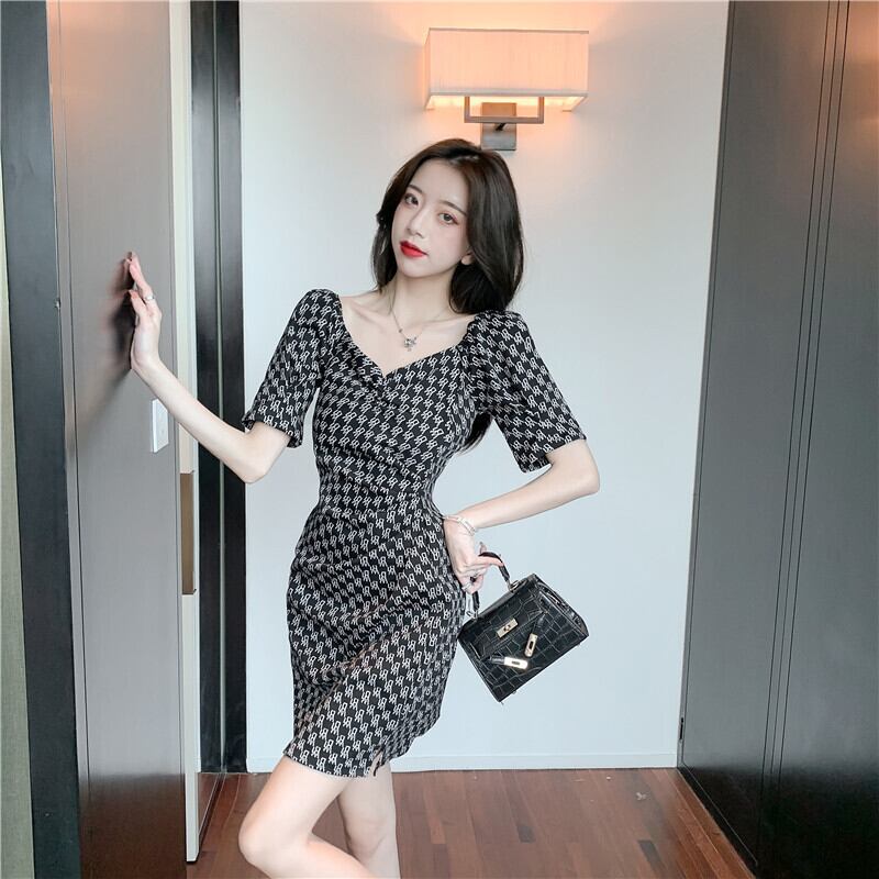 【dress】高級感  気質満点ファッションプリントデザイン着痩せ ワンピース G1309