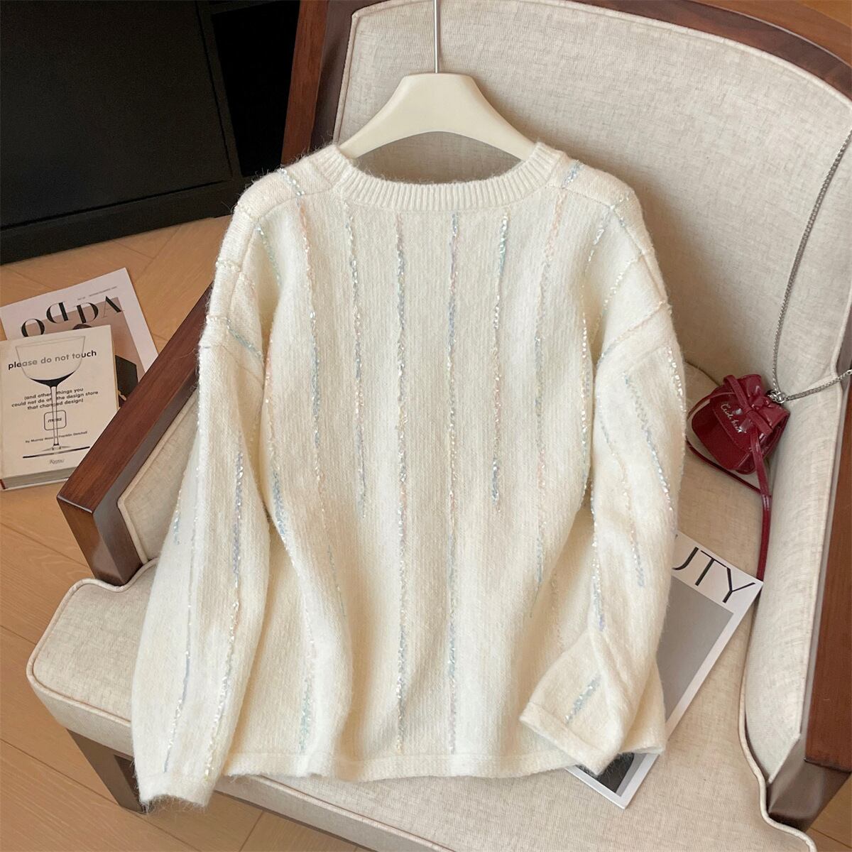 【tops】クルーネックニットセーター　M29212