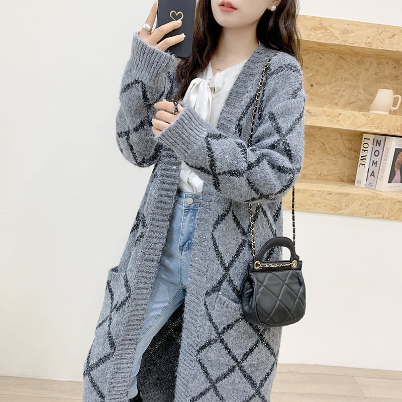 【outer】ロング丈ニットカーデ　M26052