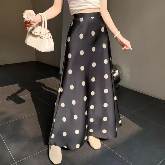【bottoms】ドット柄AラインスカートG22391