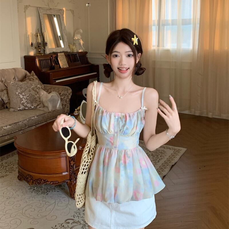 【tops】プリントキャミソール　M30569