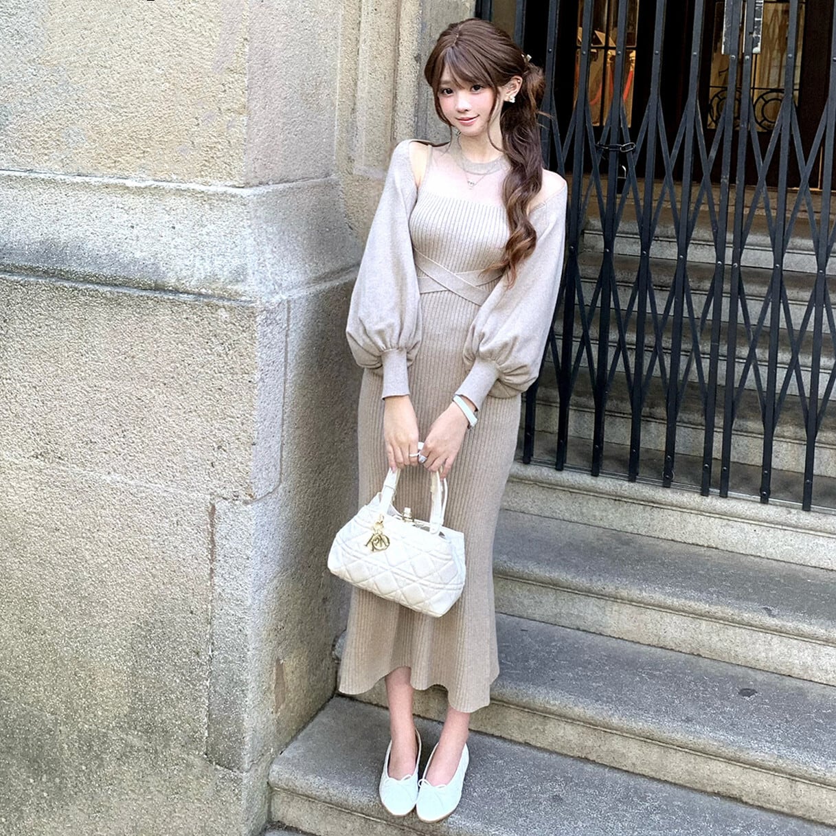 【set】4WAYシアードッキングワンピースセット N3462