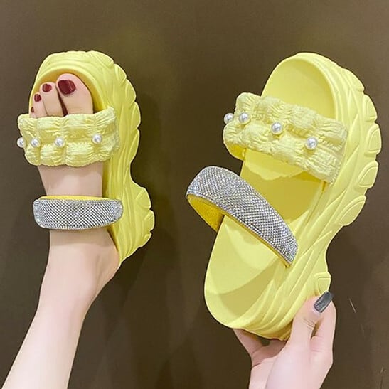 【shoes】パール付きサンダル　M30344